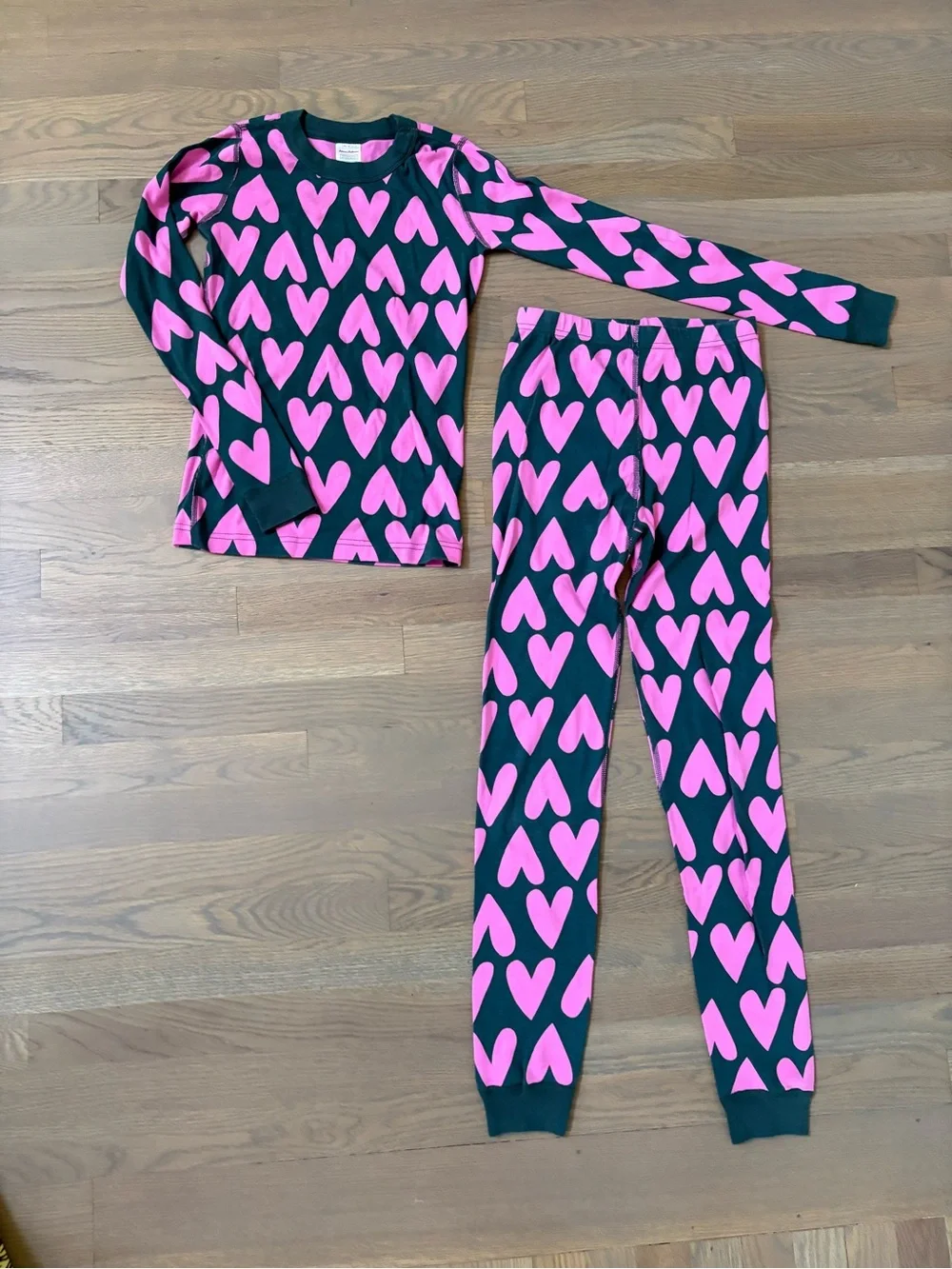 Hanna Andersson Pink Heart Long Sleeve Special Edition Pajama Set
